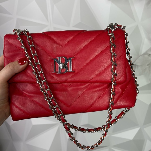 Badgley Mischka Handbags - Badgley Mishka Red Quilted Purse